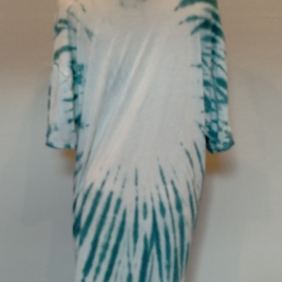 Lauren Moshi Geneva Peace Hippie Blue Cotton Beach Coverup Dress Tie Dyed XL - Picture 3 of 6